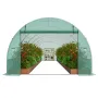 Walk-in Tunnel Greenhouse, 29.2x9.7x6.5 ft Hoop House Greenhouse Tunnel, Plant Hot House with Galvanized Steel Frame, Green PE C