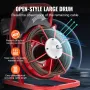 Drain Cleaner Machine 50FT x 1/2 Inch, Sewer Snake Auger Manual Feed, 250W Electric Drain Cleaning Machine with 4 Cutters & Air-
