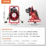 Dræner renere maskine dræningskrig 50ft x 1/2 tommer manual