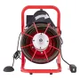 Drain Cleaner Machine 50FT x 1/2 Inch, Sewer Snake Auger Manual Feed, 250W Electric Drain Cleaning Machine with 4 Cutters & Air-