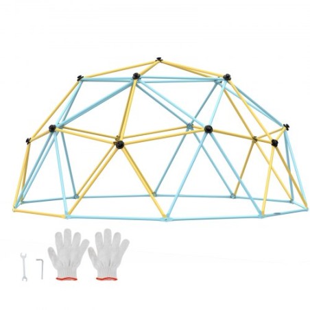 Climbing Dome, 12FT Geometric Dome Climber Play Center for Kids 3 to 10 Years Old, Jungle Gym Supports 750LBS and Easy