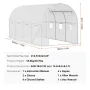 Drivhus til indkørselstunnel 14,6x6,36x6,3 fod galvaniseret
