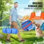 Dog Agility Training Equipment, 4 PCS Set - Adjustable High Hurdles and Jump Ring, Puppy Obstacle Course Jump Starter Kit with P