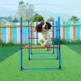 Dog Agility Training Equipment, 4 PCS Set - Adjustable High Hurdles and Jump Ring, Puppy Obstacle Course Jump Starter Kit with P