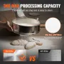 Automatic Electric Vibrating Sieve, Stainless Steel Sifter Shaker Machine with 10+60 Mesh, 45W Automatic Powder Sifter Machine C