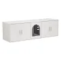 Cat Litter Box Enclosure Wooden Litter Box Furniture Hidden 147.1 cm White