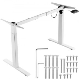 Electric Standing Desk Frame Adjustable 70-117 cm H Workstation White