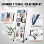 Brochure Display Stativ 6-Tier Magazine Litteratur Display