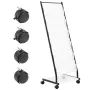 Brochure Display Rack, 6-Tier Magazine Literature Display Stand, Floor Standing Magazine Rack Newspaper Catalog Holders, Movable