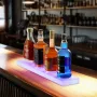 Vægmonteret LED-oplyst spiritusflaske Display Home Bar Shelf 24