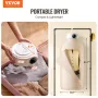 Portable Clothes Dryer, Clothes Dryer with Dryer Bag, PTC Heating & LED Display, Foldable Mini Dryer with 5-H Timer for Apartmen