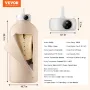 Portable Clothes Dryer, Clothes Dryer with Dryer Bag, PTC Heating & LED Display, Foldable Mini Dryer with 5-H Timer for Apartmen