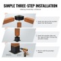 Pergola Bracket Kit 6''x6'',  Inner Size 5.6"x5.6 4pcs 3-Way Heavy Duty Corner Bracket Woodworks DIY Post Base Kit, Easy