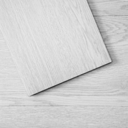 Self Adhesive Vinyl Floor Tiles 36 PCS 2.5mm Thick Light Gray Wood Grain
