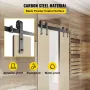 Sliding Barn Door Hardware Kit, 9FT Barn Door Kit, 330LBS Load-Bearing Double Barn Door Hardware Kit, Carbon Steel Barn Door Tra