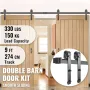 Stalddør hardware kit stald dørkit 9 ​​ft kulstofstål til