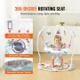 Baby Bouncer, Baby Activity Center 360° Rotation & Adjustable Height, Toddler Play Jumper with Developmental Toys, Music Lights 