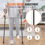 Forearm Crutches for Adults, Folding Walking Forearm Crutches with 10-Level Adjustable Height, Lightweight Aluminum Medical Crut