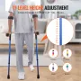 Underarmen krykker aluminium vandrekrykker med justerbare højde