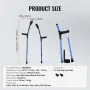 Forearm Crutches for Adults, 11-Level Height Adjustable Walking Crutches with 4-Level Upper Cuff, Lightweight Aluminum Medical S