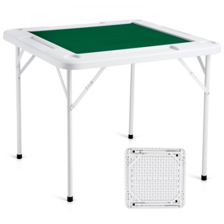 Mahjong Tabel 4 Spiller Foldekort Tabel & Tabel Mat Cup Holder Chip Bakke