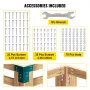 Workbench Corner Brackets, 5mm Thick Steel Shop Table Bracket Kit, 8 PCs Workbench Bracket Kit, Right Angle Shop Table Corner Br