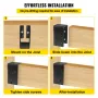 Concealed Joist Hanger, 2 x 4" Outdoor Accent Concealed-Flange, Pack of 12 Concealed Joist Bracket, Q235 Steel Plate Powder-Coat