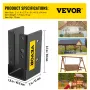 Concealed Joist Hanger, 2 x 4" Outdoor Accent Concealed-Flange, Pack of 12 Concealed Joist Bracket, Q235 Steel Plate Powder-Coat