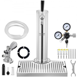 Single Tap Kegerator Tower Kit Kegerator Beer Tower & A-System Keg Coupler