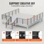 Cable Railing Post, 42" x 1" x 2" Steel Horizontal Hole Deck Railing Post, 12 Pre-Drilled Holes, SUS304 Stainless Steel Cable Ra