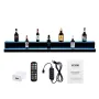 LED Lighted Liquor Bottle Display, 2 Tiers 60 Inch Commercial Illuminated Home Bar Shelf, 2 Steps Whiskey Rack Stand, Acrylic Dr