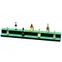 LED Lighted Liquor Bottle Display, 2 Tiers 60 Inch Commercial Illuminated Home Bar Shelf, 2 Steps Whiskey Rack Stand, Acrylic Dr