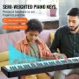 88 Key Digital Piano Keyboard, Semi Weighted Keys, Full Size Electric Portable Keyboard Piano Set with 1000 Tones Built-In Speak