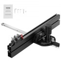 Precision Miter Gauge, Standard Slot 19 x 9.5 mm, Aluminum Alloy Table Saw Miter Gauge with 45.7 cm Grating 15 Angle Stops