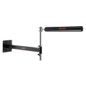 Wall Mount Boxing Spinning Bar, Justerbar stansning af spindestang, bokseshastighedstræner med handsker, sort refleksboksebar,