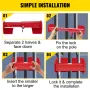Cargo Container Lock 9.84"-17.32" Locking Distance Semi Truck Door Locks with 2 Keys Shipping Container Accessories Red Powder-c