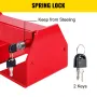Cargo Container Lock 9.84"-17.32" Locking Distance Semi Truck Door Locks with 2 Keys Shipping Container Accessories Red Powder-c
