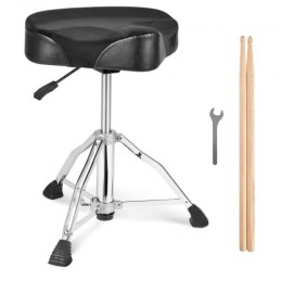 Hydraulic Saddle Drum Throne, 19.3-25.2 in / 490-640 mm Height Adjustable, Padded Drum Stool Seat with Anti-Slip Feet