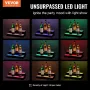 LED Lighted Liquor Bottle Display, 2 Tiers 16 Inch Commercial Illuminated Home Bar Shelf, 2 Steps Whiskey Rack Stand, Acrylic Dr