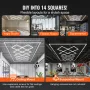 Square LED garage lys 88000LM 14 gitter lys bil detaljerede