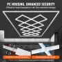 LED Garage Lights 88000LM, 6500K 14 Grid Systems Square Garage Ceiling Lights, DIY Cool White Car Detailing Garage Lighting Supe