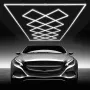 LED Garage Lights 88000LM, 6500K 14 Grid Systems Square Garage Ceiling Lights, DIY Cool White Car Detailing Garage Lighting Supe