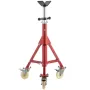 Pipe Stand, Pipe Jack Stand, V Head Pipe Stand Adjustable Height 71.12-132.08 cm, Pipe Jack Stands with Casters, Folding Portabl