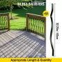 Deck Balusters Metal Deck Spindles 51 Pack 32.25inch Iron Stair Railing