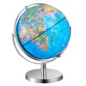 Roterende World Globe med stativ, 13 i/330,2 mm, uddannelsesmæssig geografisk klode med præcis tidszone ABS -materiale, 720 °