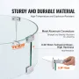 Fire Pit Wind Guard, 26 x 26 x 6 Inch Glass Flame Guard, Round Glass Shield, 1/4-Inch Thick Fire Table, Clear Tempered Glass Fla