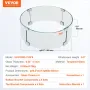 Fire Pit Wind Guard, 26 x 26 x 6 Inch Glass Flame Guard, Round Glass Shield, 1/4-Inch Thick Fire Table, Clear Tempered Glass Fla