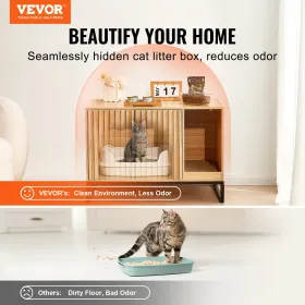 Cat Litter Box Enclosure Hidden Litter Box Furniture 80 cm L x 50.8 cm W x 55.9 cm H