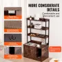 Cat Litter Box Enclosure, Hidden Litter Box Furniture with 3 Storage Shelves, Wooden Cat Washroom Indoor, Large Cat House Cabine
