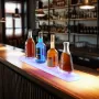 LED Lighted Liquor Bottle Display, 1 Tier 30 Inch Wall Mounted Whiskey Rack Stand, 1 Step Commercial Illuminated Home Bar Shelf,